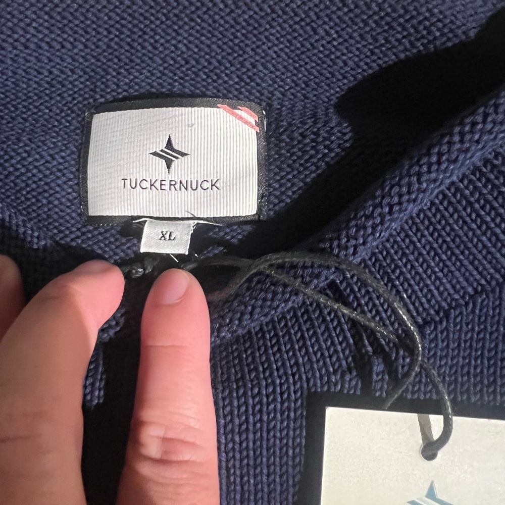 NWT Tuckernuck Navy Americana Sweater - Size XL - Picture 12 of 15